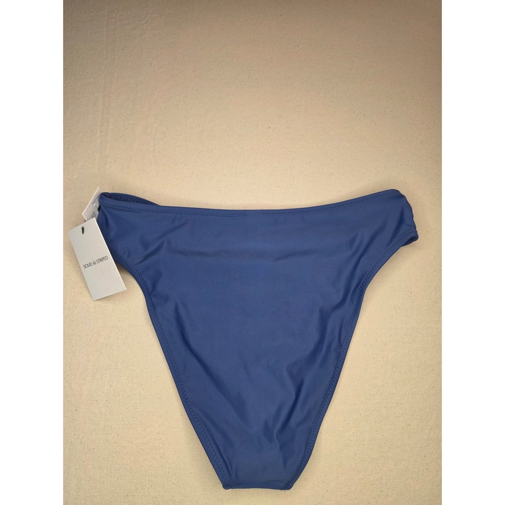 Solid & Striped Rick Rack Bikini Bottom Blue Large NWT - Picture 2 of 2